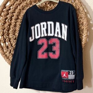 Jordan Kids Black and Red Long Sleeve Shirt